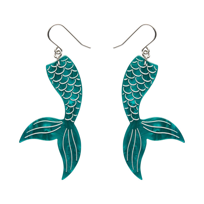 Erstwilder X Pete Cromer Mermaid Tail Drop Earrings (3 Colorways)