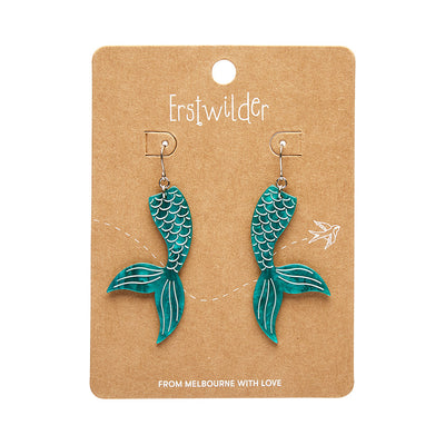 Erstwilder X Pete Cromer Mermaid Tail Drop Earrings (3 Colorways)