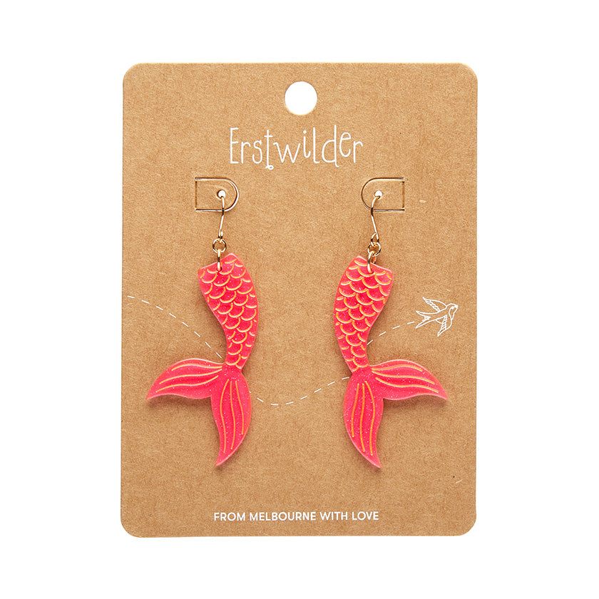 Erstwilder X Pete Cromer Mermaid Tail Drop Earrings (3 Colorways)