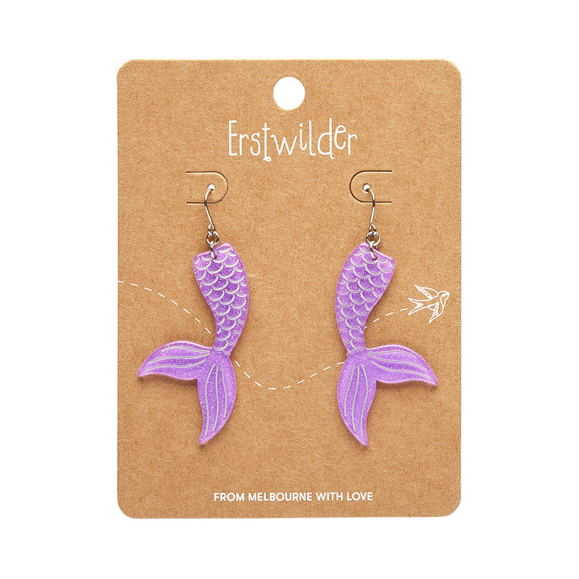 Erstwilder X Pete Cromer Mermaid Tail Drop Earrings (3 Colorways)