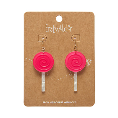 Erstwilder Essentials X Willy Wonka Lollypop Drop Earrings (4 Colorways)