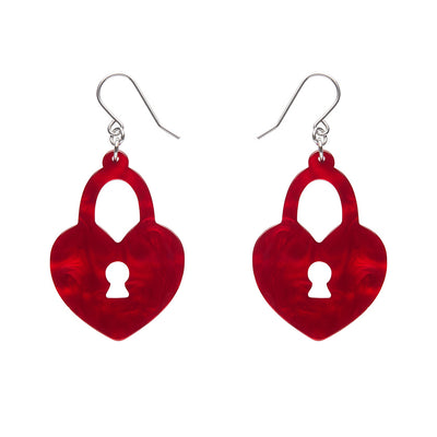 Erstwilder Essentials Heart Locket Ripple Drop Earrings (3 Colorways)