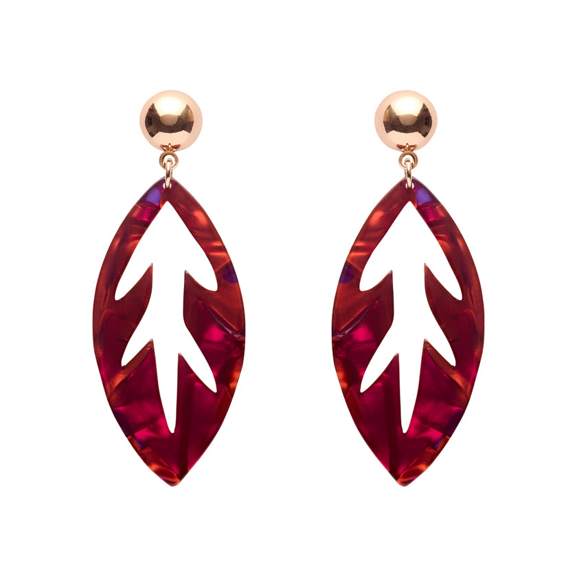 Erstwilder X Pete Cromer Leaf Drop Earrings (4 Colorways)