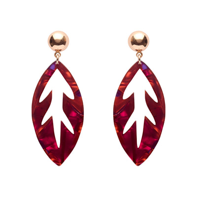 Erstwilder X Pete Cromer Leaf Drop Earrings (4 Colorways)