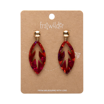 Erstwilder X Pete Cromer Leaf Drop Earrings (4 Colorways)