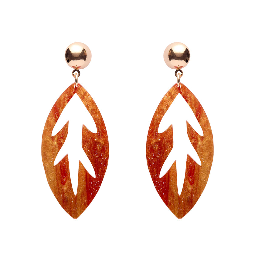Erstwilder X Pete Cromer Leaf Drop Earrings (4 Colorways)