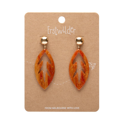 Erstwilder X Pete Cromer Leaf Drop Earrings (4 Colorways)