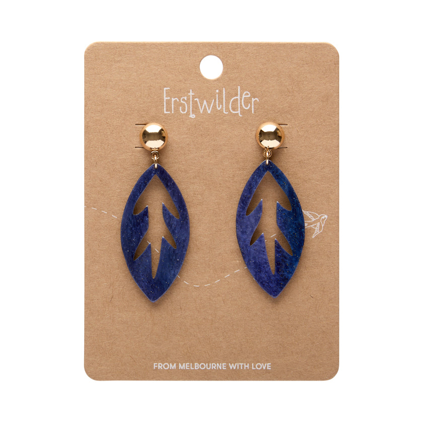 Erstwilder X Pete Cromer Leaf Drop Earrings (4 Colorways)