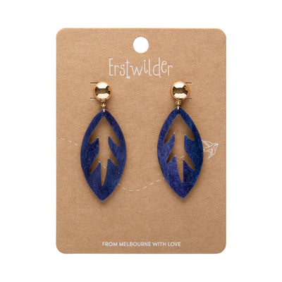 Erstwilder X Pete Cromer Leaf Drop Earrings (4 Colorways)