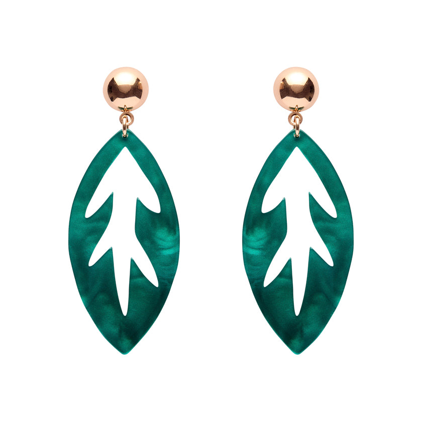 Erstwilder X Pete Cromer Leaf Drop Earrings (4 Colorways)