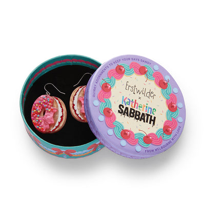 Erstwilder X Katherine Sabbath Donut Cake Drop Earrings