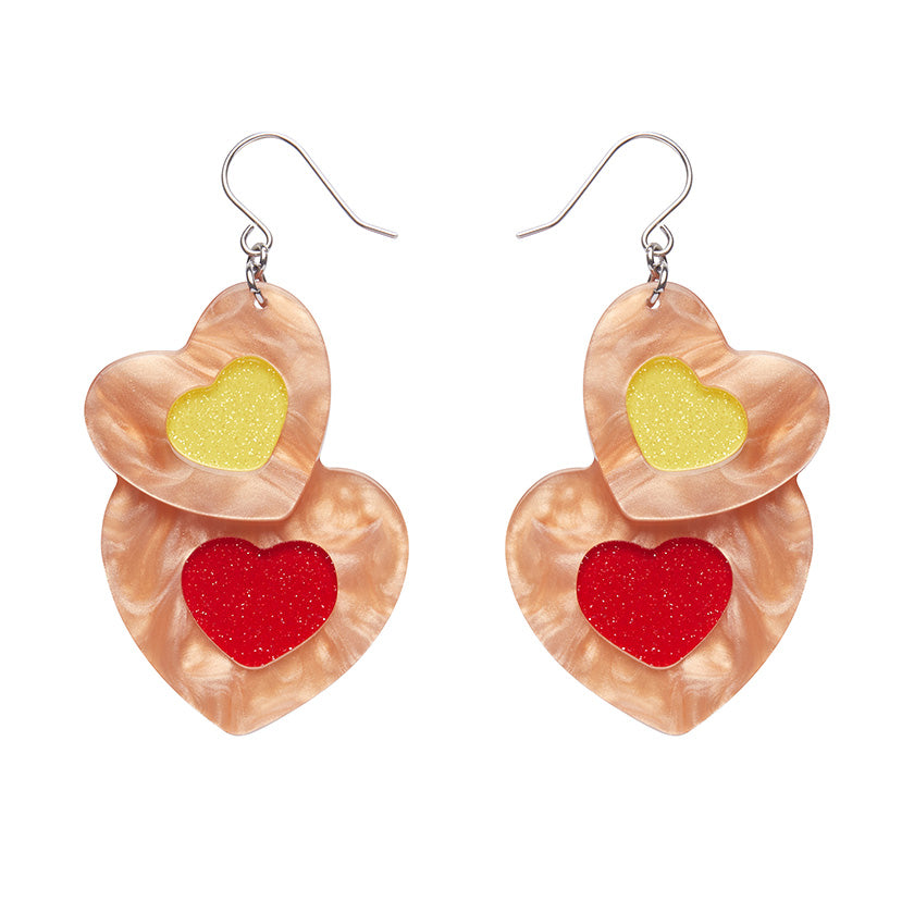 Erstwilder X Katherine Sabbath Lolly Heart Cookies Drop Earrings