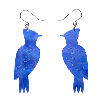 Erstwilder X Pete Cromer The Boisterous Blue Jay Drop Earrings