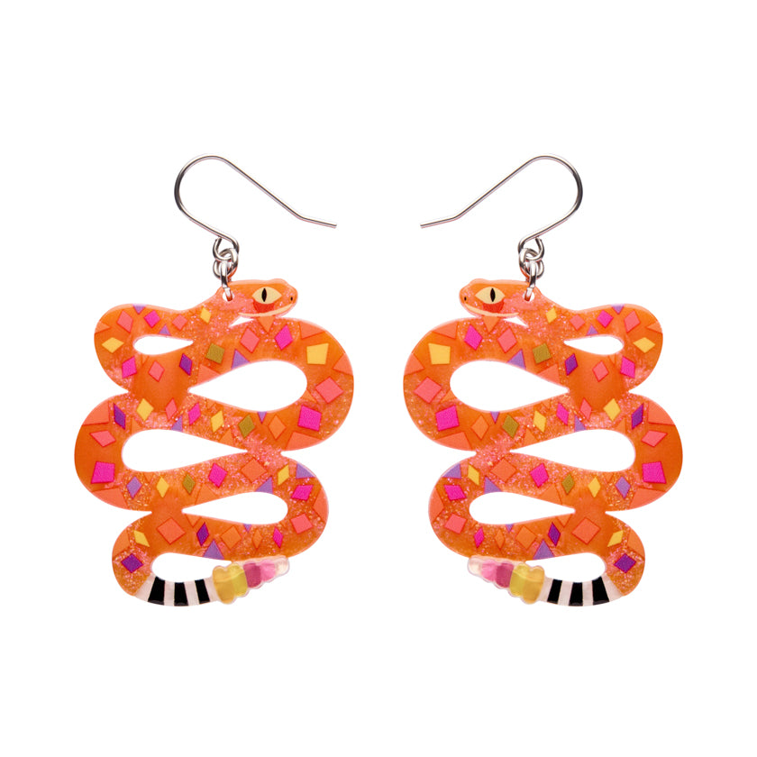 Erstwilder X Pete Cromer The Rowdy Rattlesnake Drop Earrings