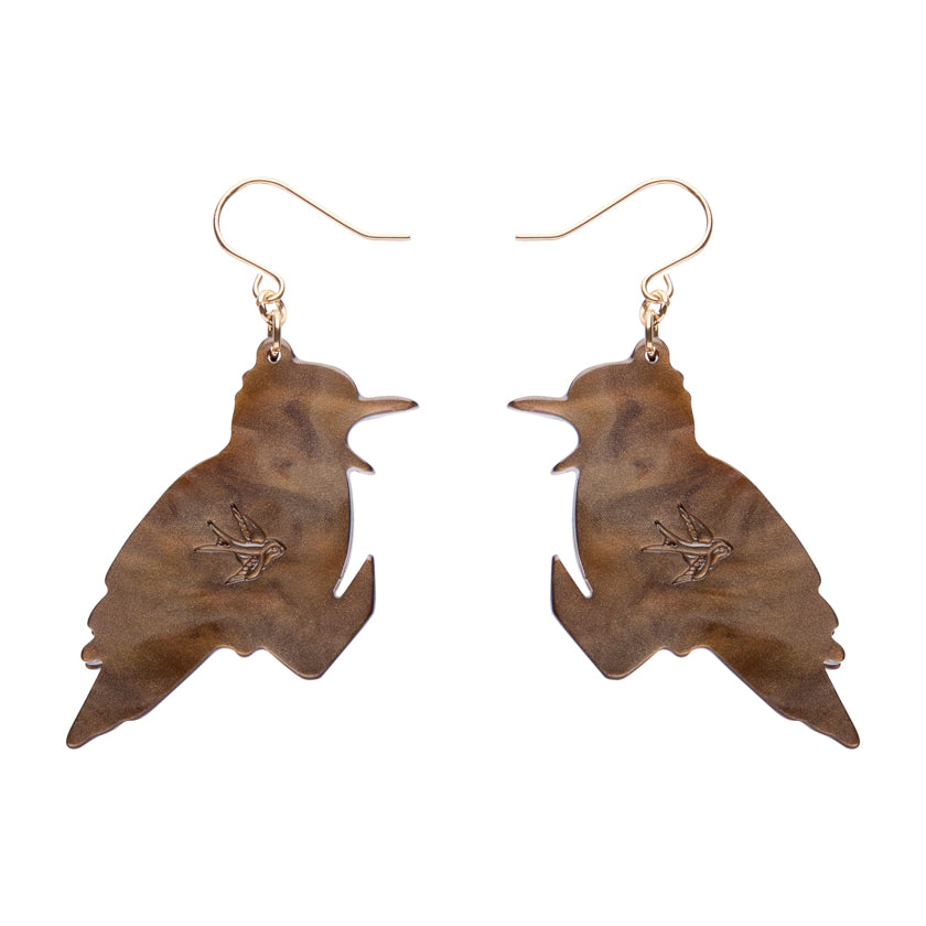 Erstwilder Kip the Kookaburra Drop Earrings