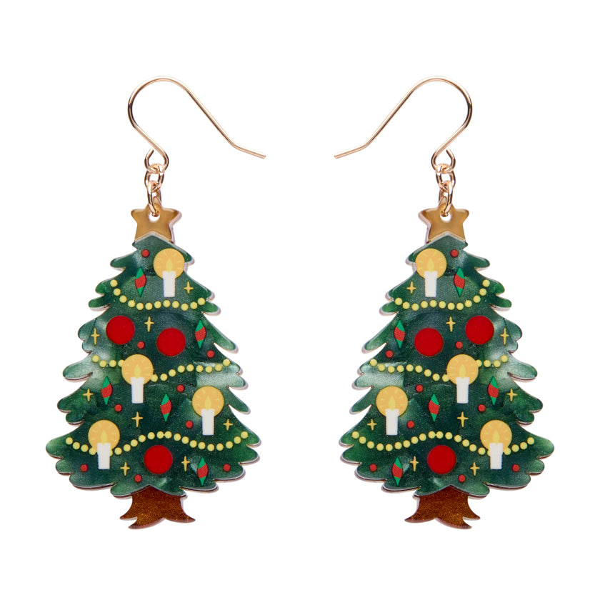 Erstwilder Christmas Tree Centre-Piece Drop Earrings