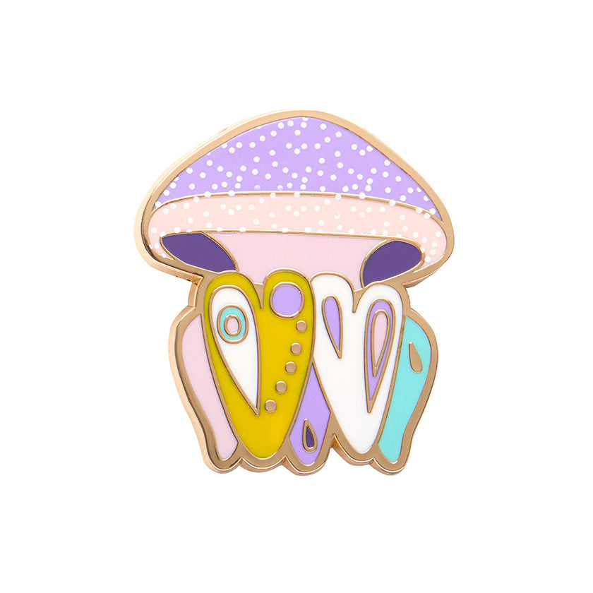 Erstwilder The Whimsical White Spotted Jellyfish Enamel Pin