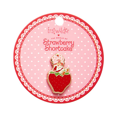 Erstwilder X Strawberry Shortcake Sitting on a Strawberry Enamel Pin
