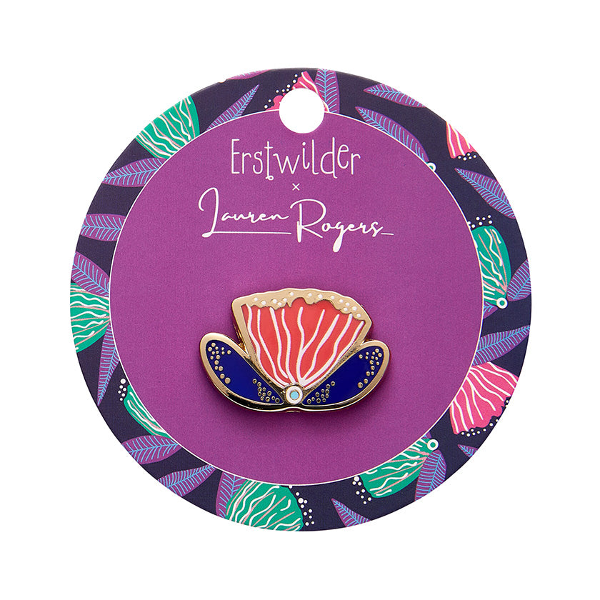 Erstwilder X Lauren Rogers Fervent Feather Flower Enamel Pin