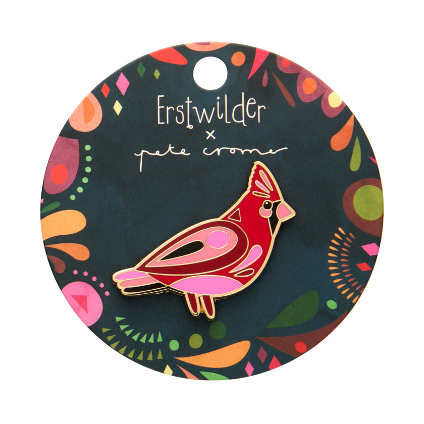 Erstwilder X Pete Cromer The Notable Northern Cardinal Enamel Pin