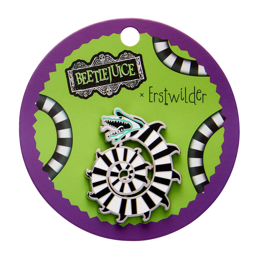 Erstwilder X Beetlejuice Sandworm Enamel Pin