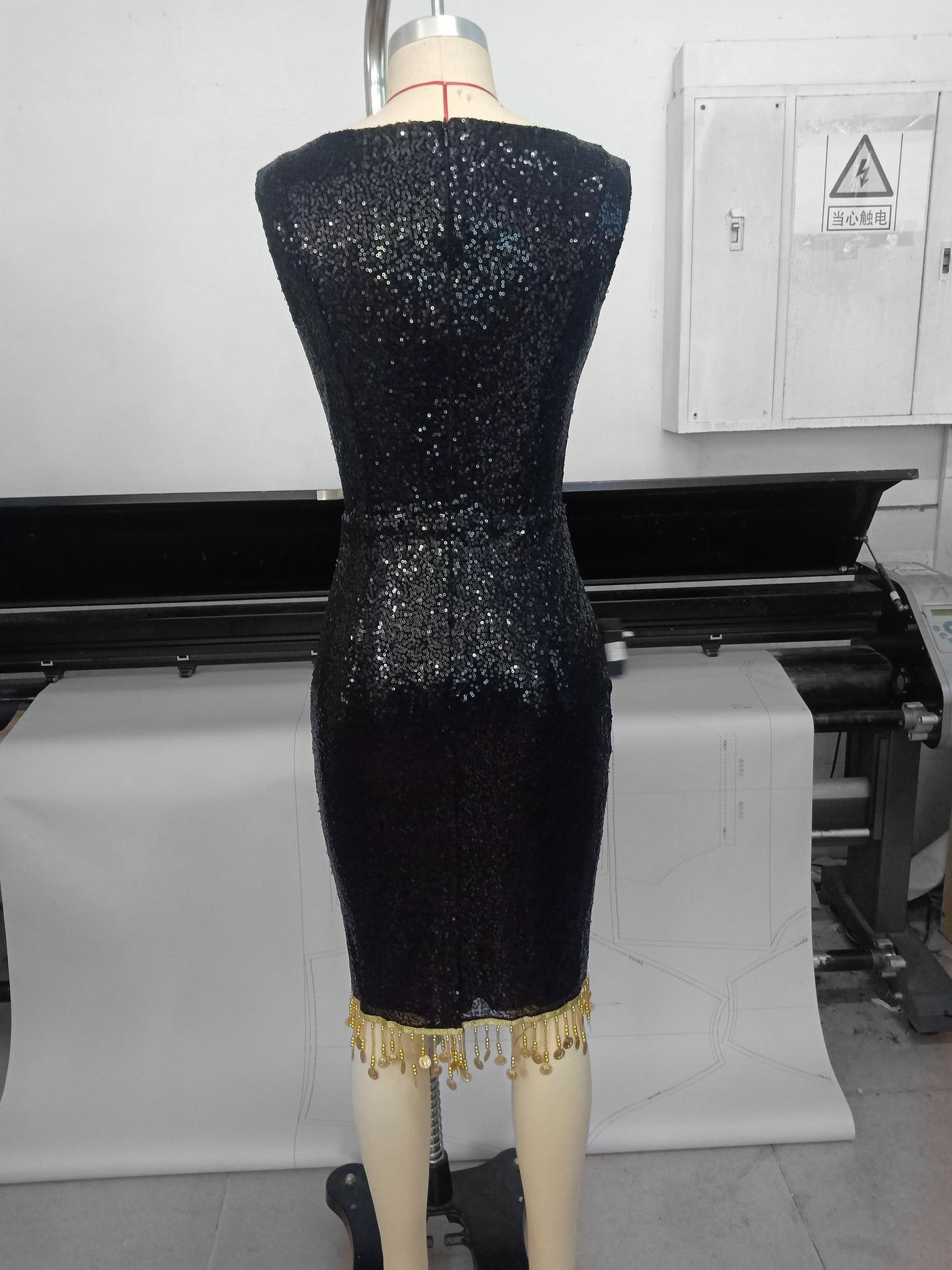 Pauline Sacred Heart Sequin Wiggle Dress
