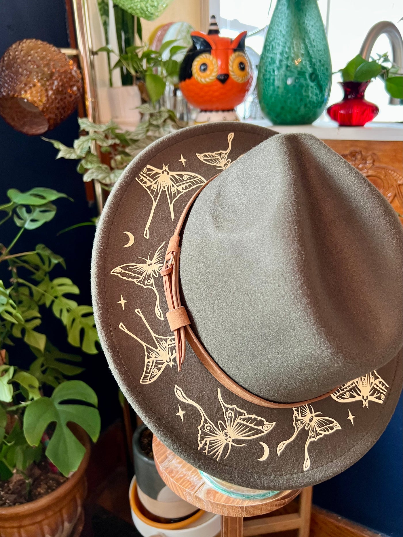 Luna Moth Vegan Felt Hat