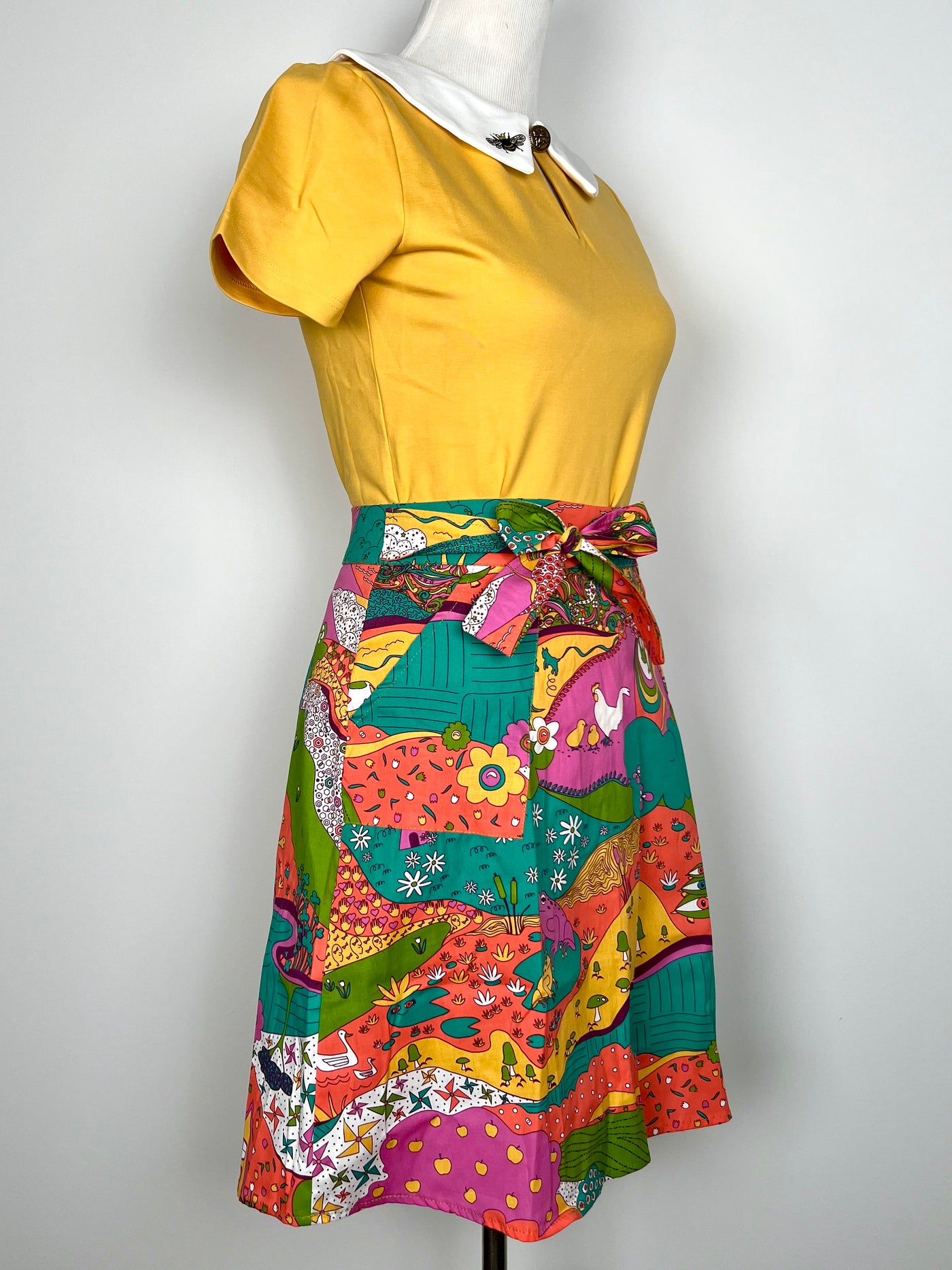 Landscape Pocket Skirt w/Ties