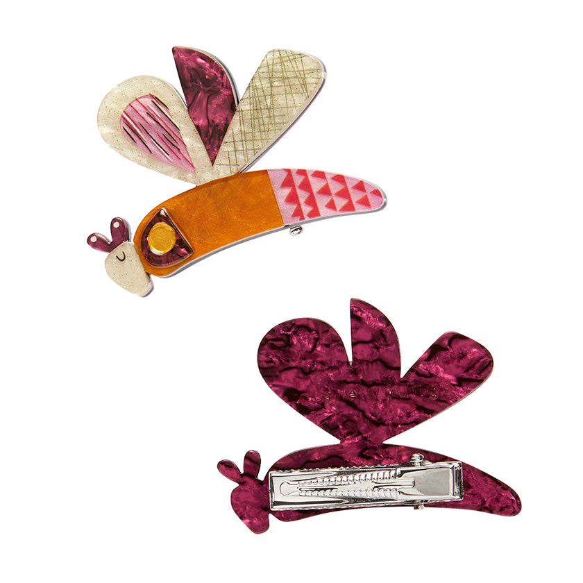Erstwilder X Clare Youngs A Dragonfly Named Buzz Hair Clips Set - 2 Piece