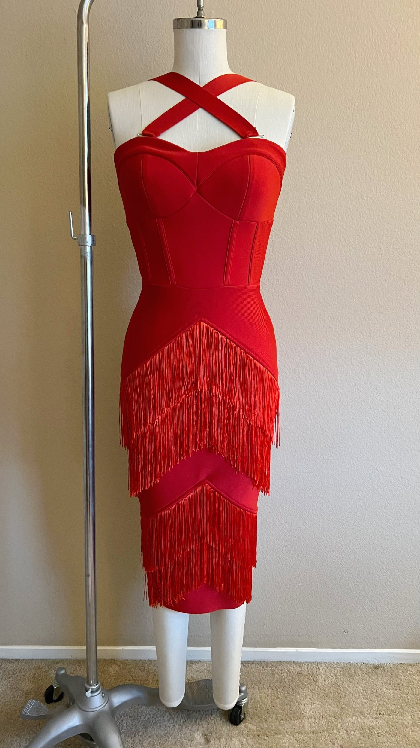 Speakeasy Fringe Dress in Teal