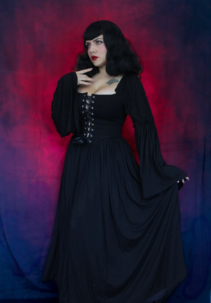 lace up jersey dress Lilith