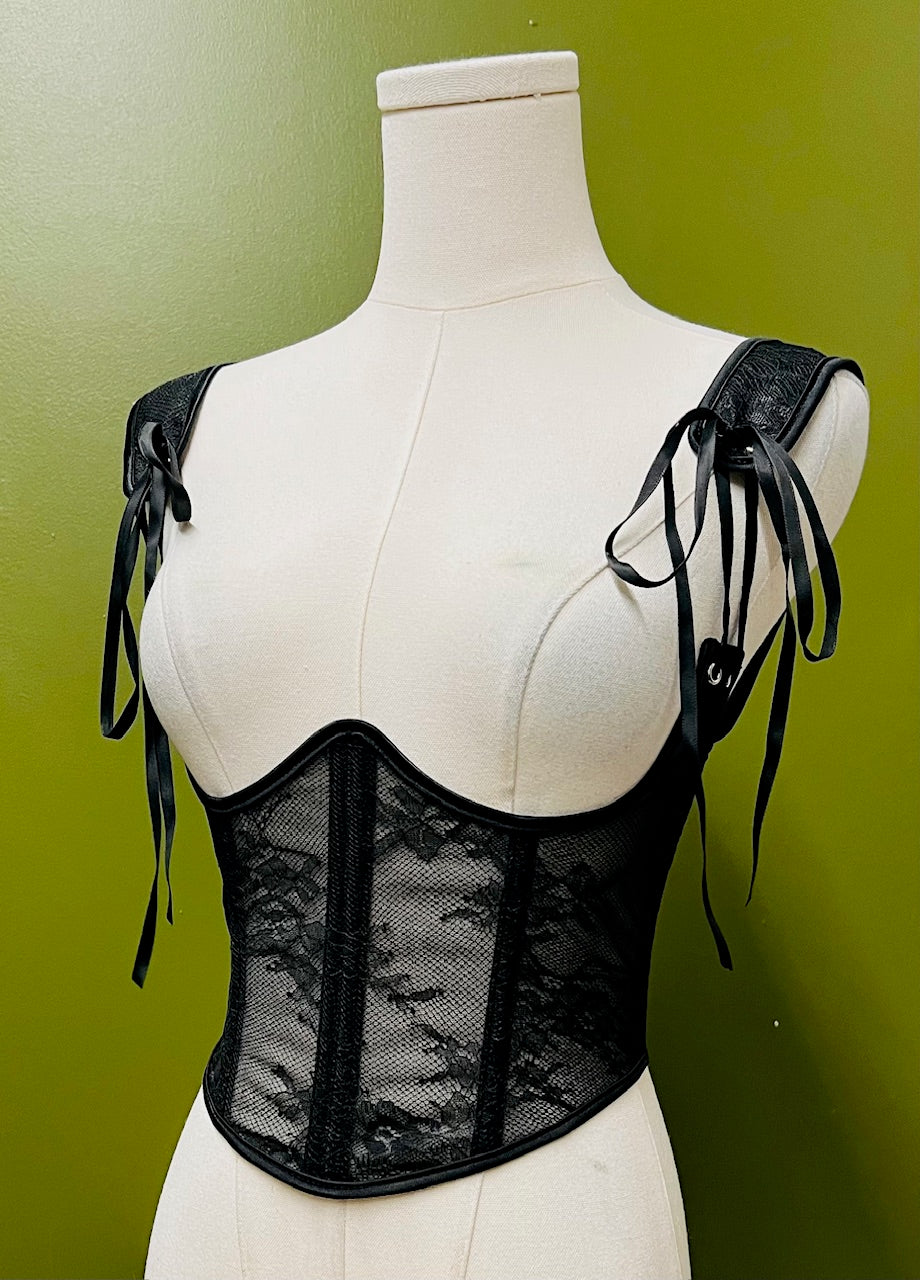 The Lydia FLORAL LACE Waist Cinching Corset