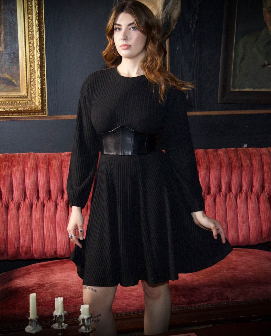 Blythe - Sweater Dress with Corset Waist