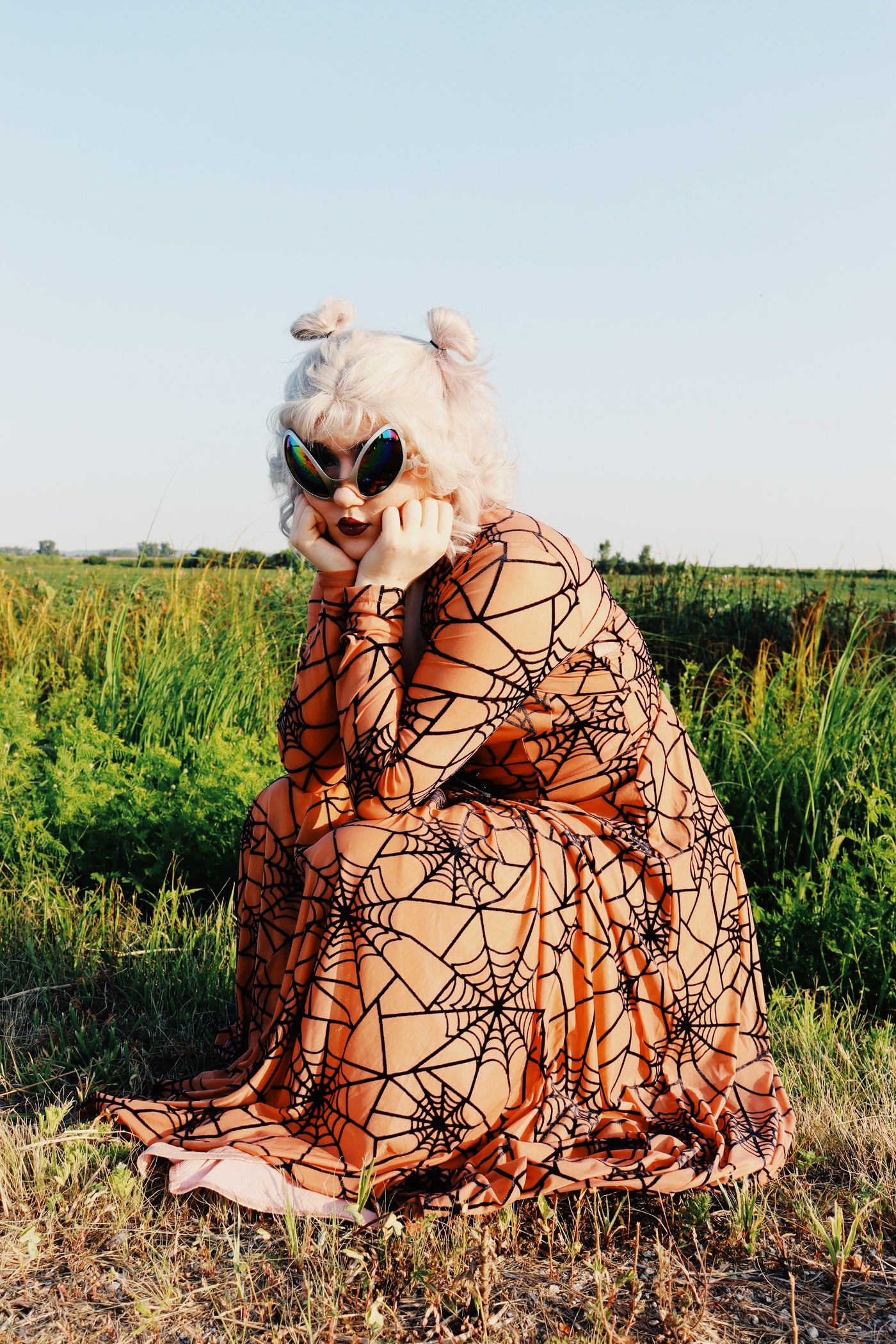 Willow Spiderweb Maxi Dress & Bolero (2 Colorways)