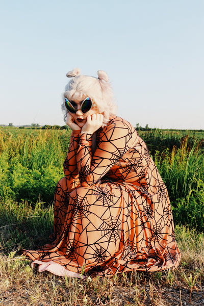 Willow Spiderweb Maxi Dress & Bolero (2 Colorways)