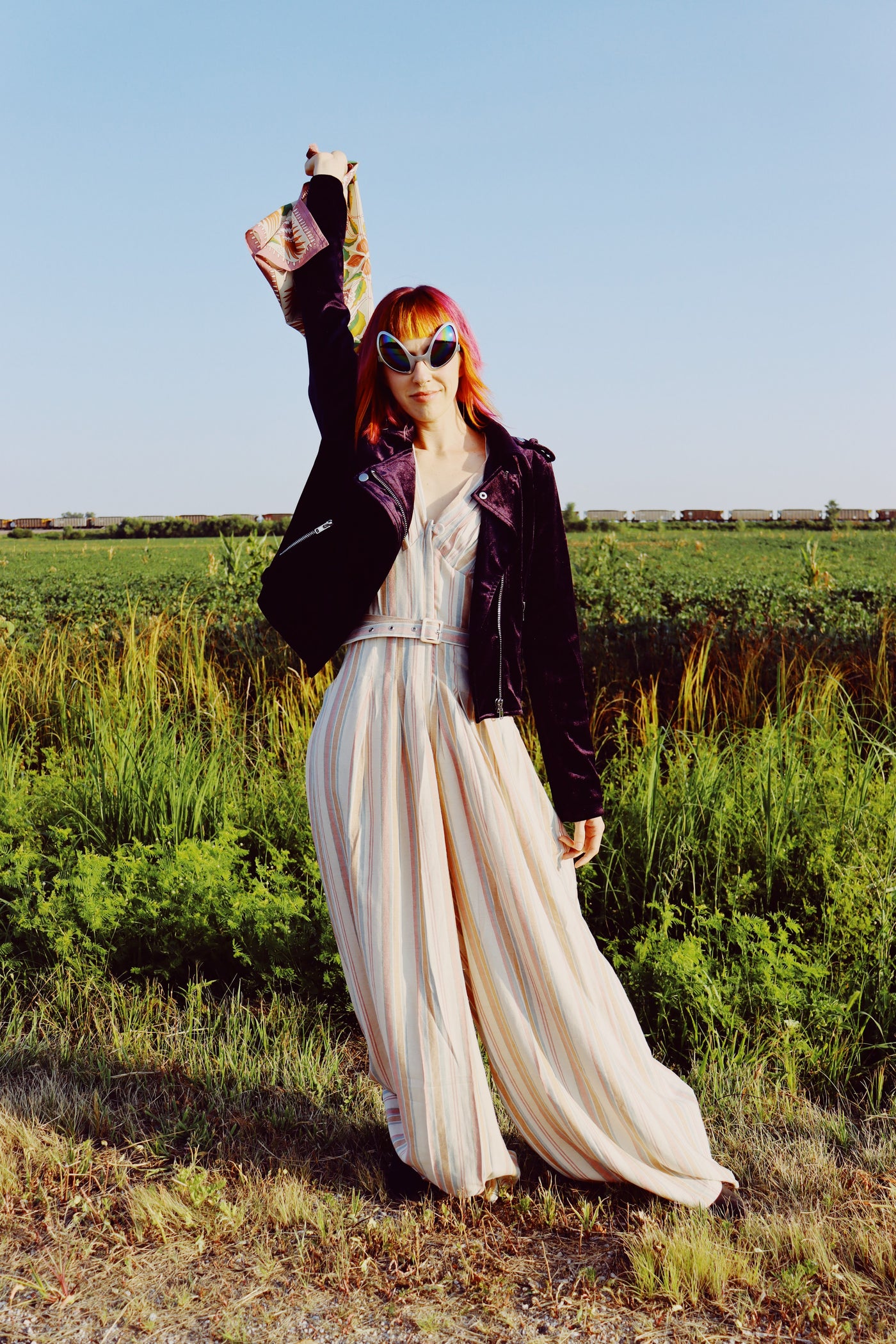 Benita-Sadie Linen Striped Jumpsuit