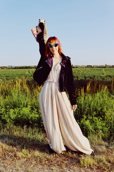 Benita-Sadie Linen Striped Jumpsuit