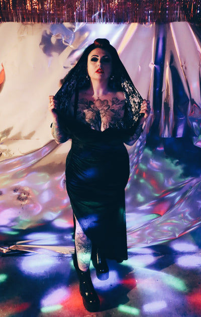 Grim Reaper Velvet Gown + Removable Hood
