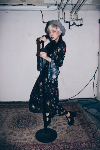 Garden Of The Skull Chiffon Midi Dress