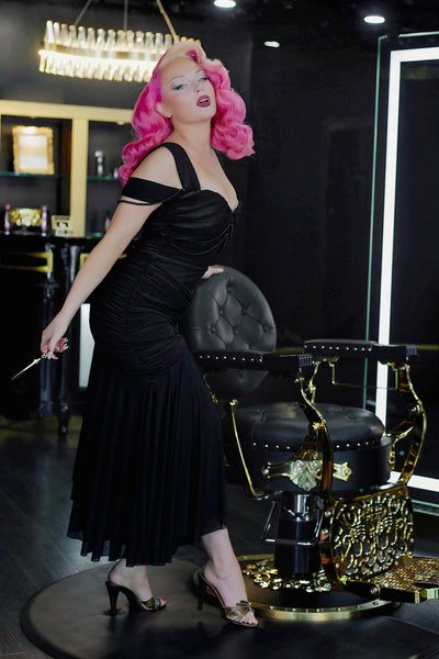 Mummy Ruched Illusion Dress