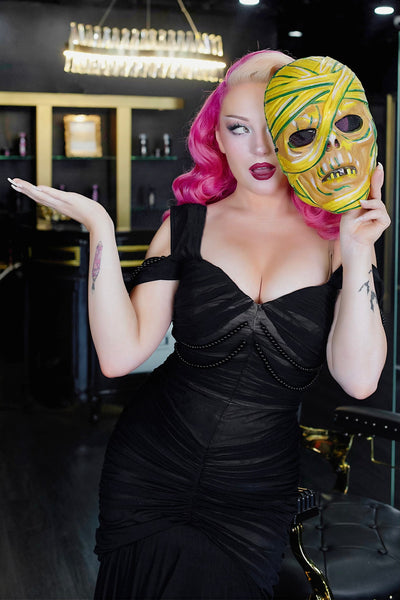 Mummy Ruched Illusion Dress