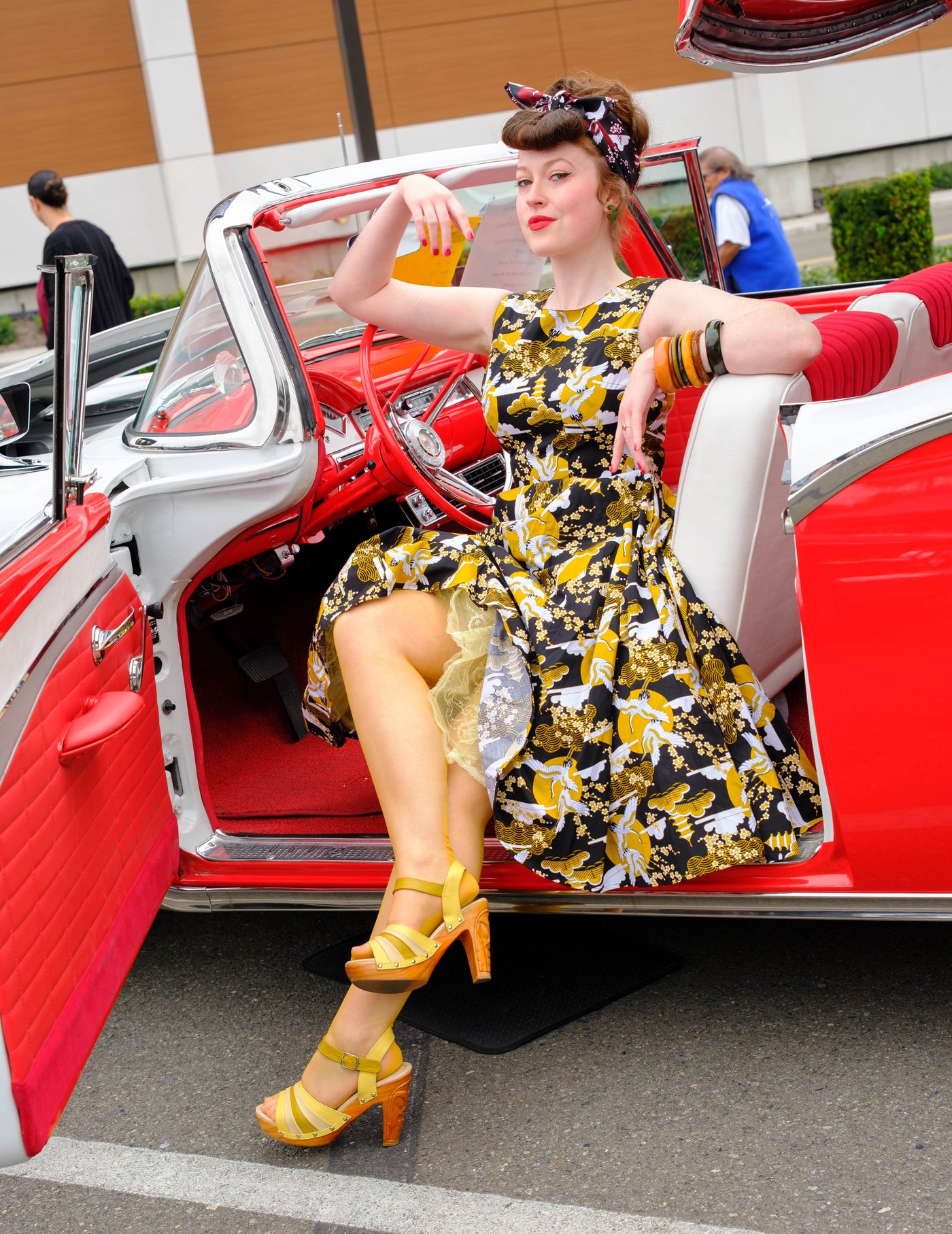 The Rockin' Tiki Heel with Ankle Strap in Spice