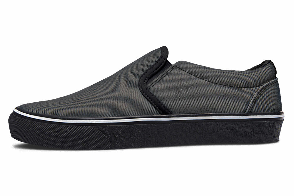 Slip On Shoes in Black on Black Webs