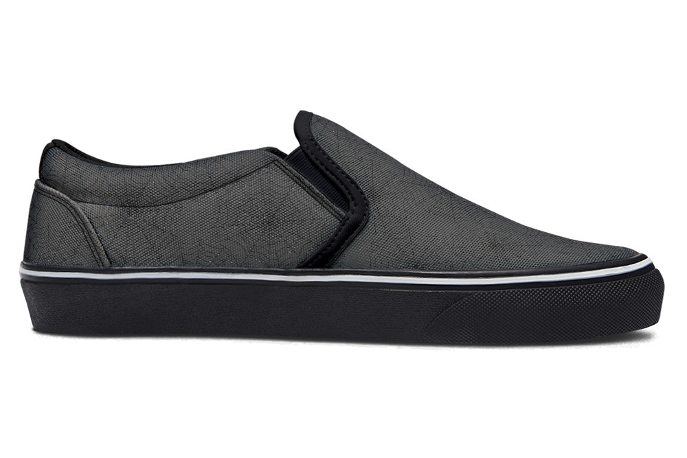 Slip On Shoes in Black on Black Webs