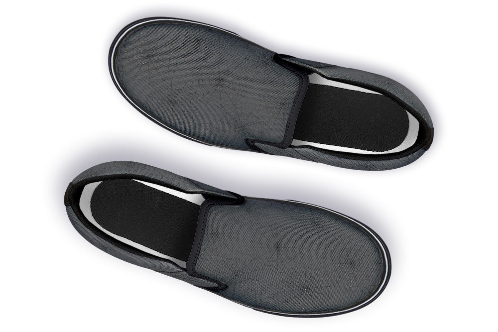 Slip On Shoes in Black on Black Webs