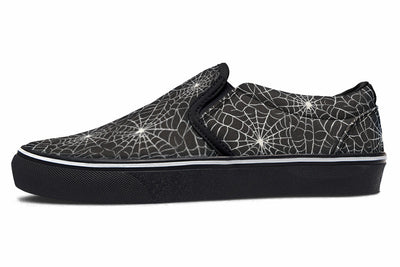 Slip On Shoes in Black & White Webs