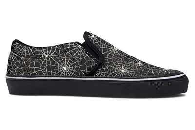 Slip On Shoes in Black & White Webs