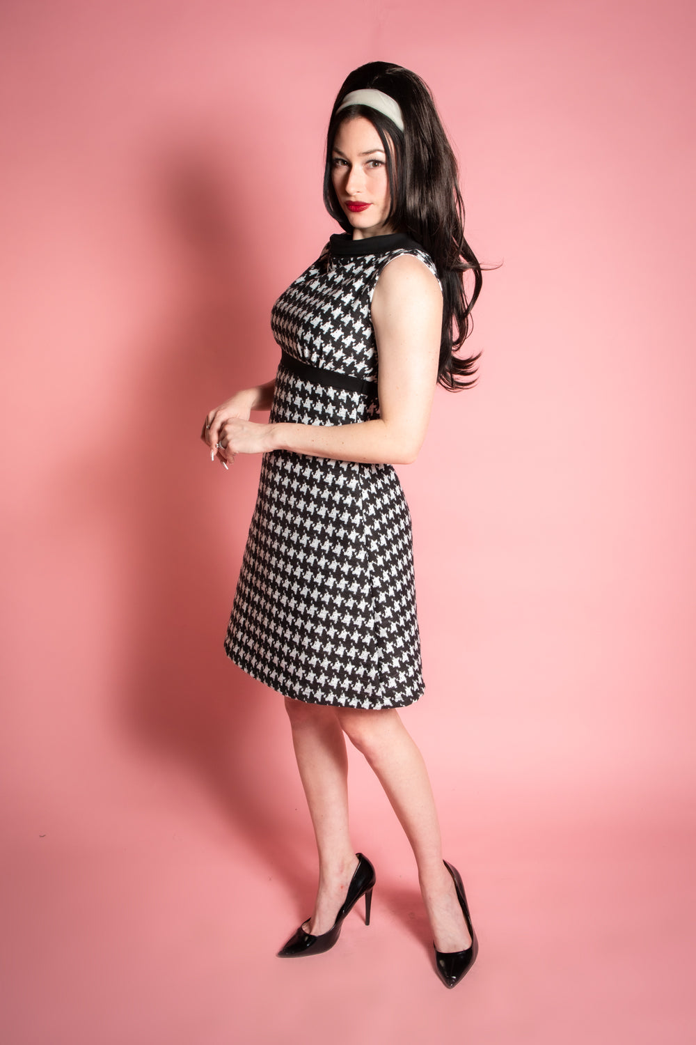 Fifi Dress in Houndstooth