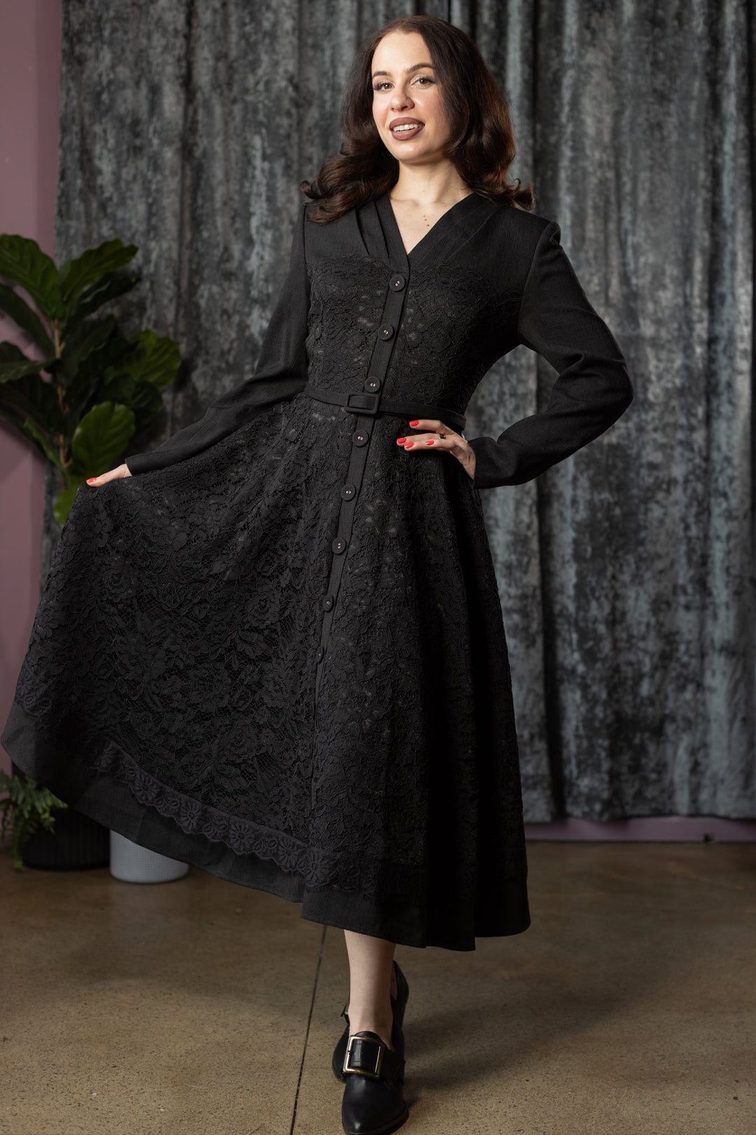 long sleeve 50's style dress 50s Style Long Sleeve 50s Dress 1950s Long Sleeve Vintage Dress Shop On  Pinterest