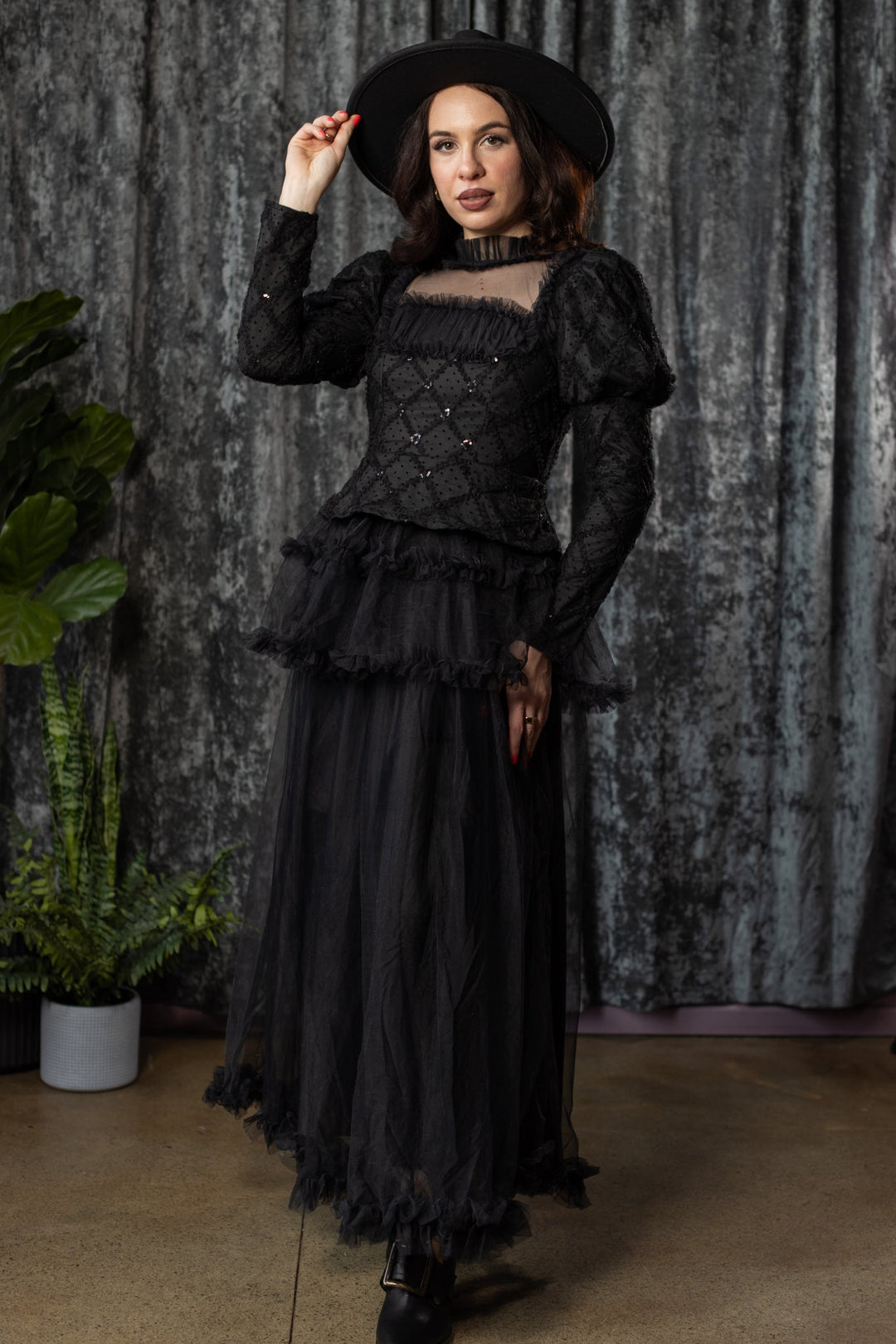 KALI Victorian inspired peplum mourning dress PREORDER – Daisy Jones' Locker